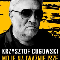 Photo of Krzysztof Cugowski. Black and yellow background.