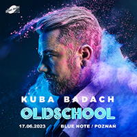 Concert poster with photo of Kuba Badach.