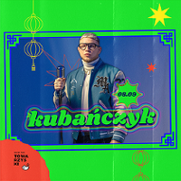 Concert poster with photo of the performer - a young man standing by a microphone.