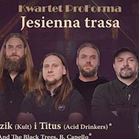Concert poster: photo of the band and information about the event.