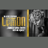 Concert poster: black and white photo of the band leader and the title of the concert