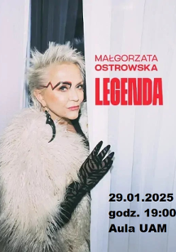 Concert poster: photo of Małgorzata Ostrowska and information about the event.