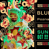 Colourful poster with photo of a man dressed in green and red clothes. On the right information about the event.