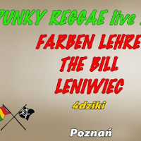 Concert poster with bands' names.