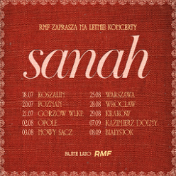 Concert poster with information about concert tour.