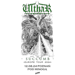 Black and white concert poster with abstract graphic and information about the event.