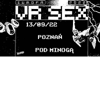 Black and white concert poster with information about the event.