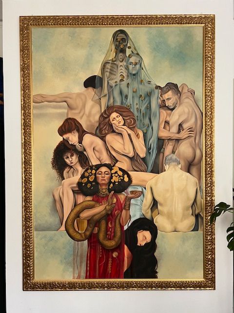 Graphics promoting the exhibition