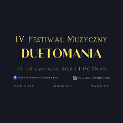 Festival poster: information about the event on black background.