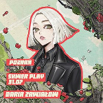 Event poster - colourful drawing of a girl in short blond hair (manga style drawing), information about the event