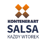 Dark captions with information about the event and kontenerArt's logo on white background