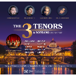 Faces of 3 men and one woman. At the bottom, the river and the yellow-lit city.