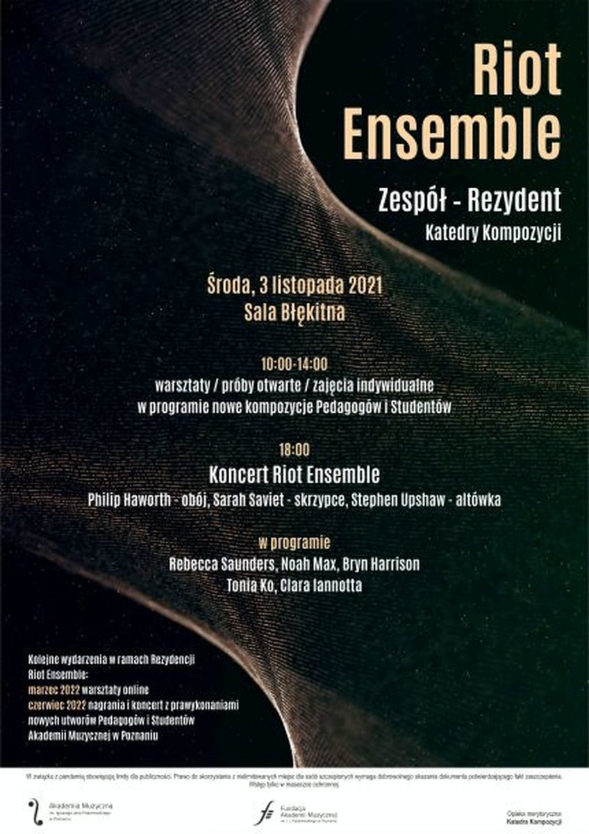 Event poster - information about the concert