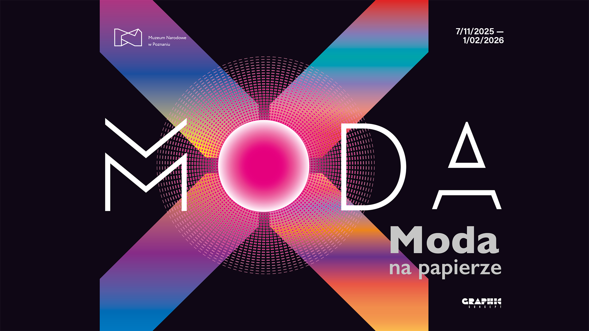 Graphics promoting the exhibition