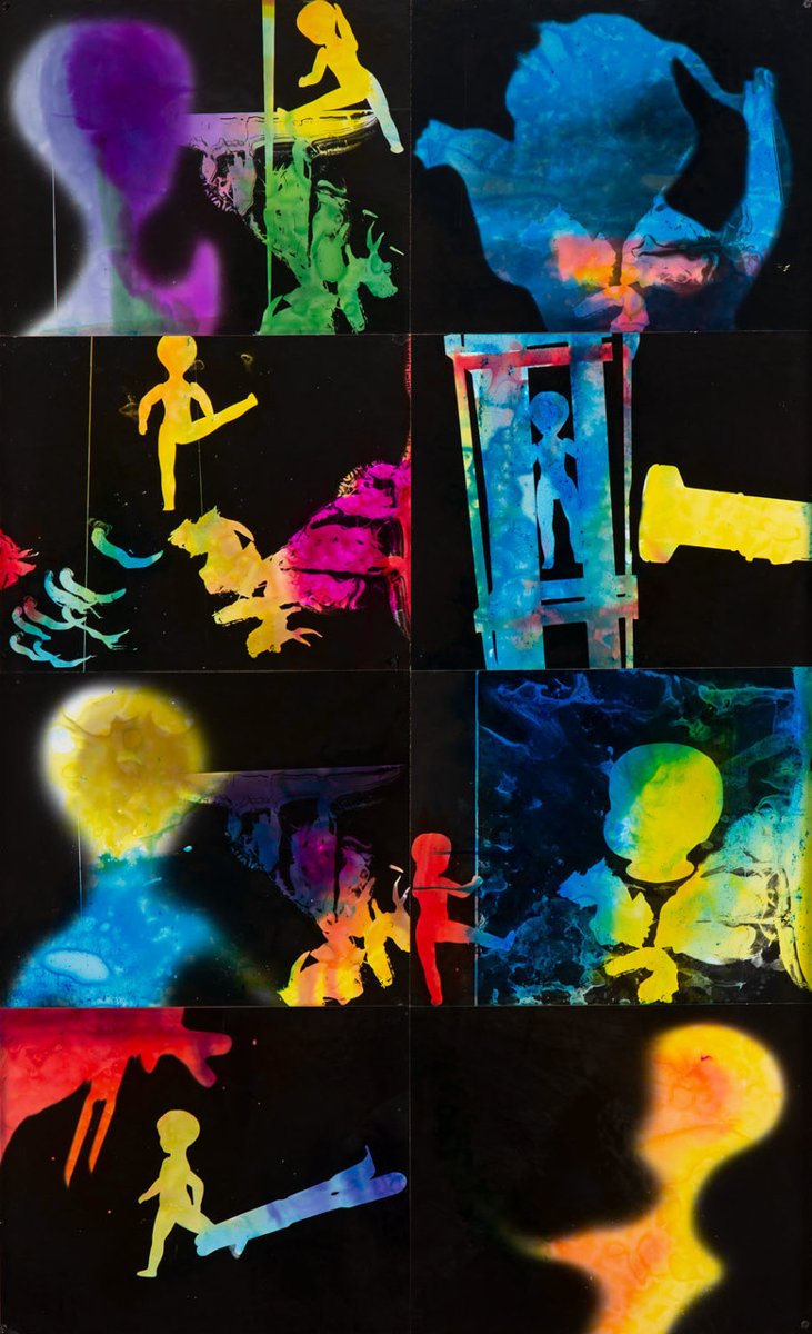 Graphics promoting the exhibition