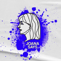 Poster of the cycle: black and white drawing of a woman's head in profile, blue spot as a background