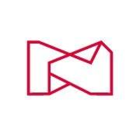 Logo of National Museum in Poznań - red lines which form letters "M" and "N".
