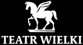 White Pegasus on a black background, white lettering at the bottom of the picture