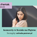 Picture of the artist on grey background; green frame around the picture with information about the event.