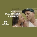 On the right a small pictur of young man and woman looking at each other with outstretched tongues. Green backgrounf with white lettering.