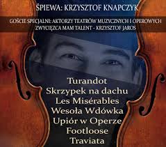 Graphics promoting the concert