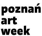 Part of Poznań Art Week logo: black text on white background "Poznań Art Week".
