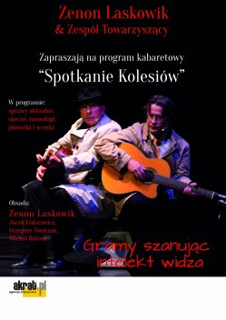 Zdjęcia artystów i nazwa wydarzenia.