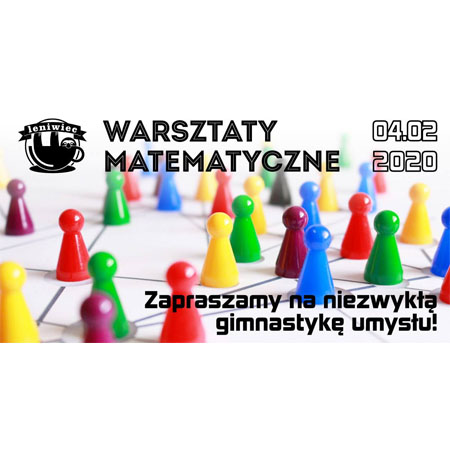 Baner wydarzenia: kolorowe pionki ustawione na planszy. Na górze i na dole napisy.