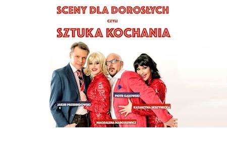 Zdjęcie czwórki aktorów grających w spektaklu.