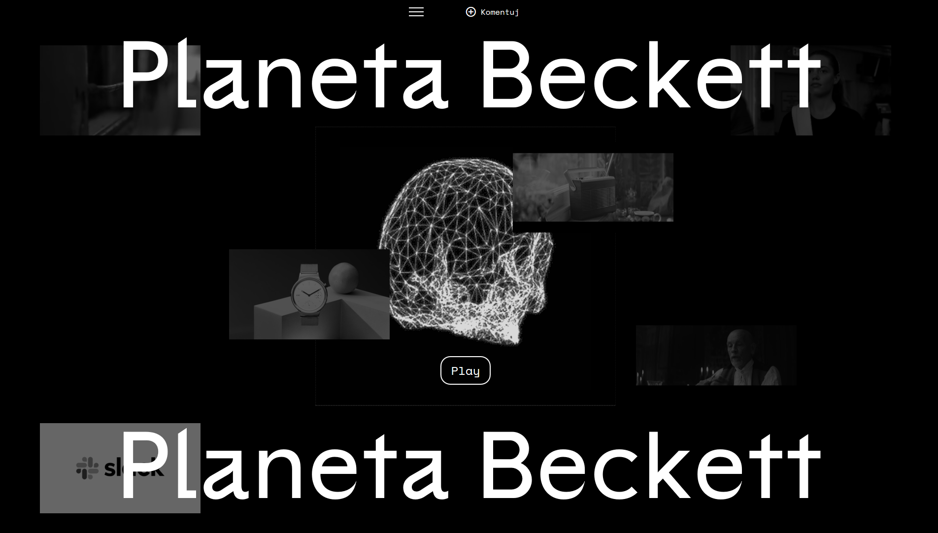 Na czarnym tle napis "Planeta Beckett".