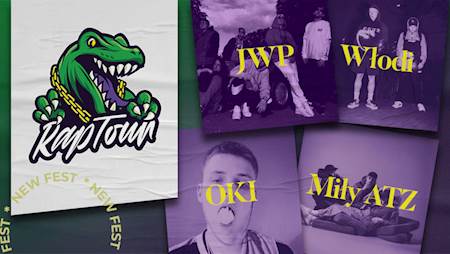 W fioletowych barwach zdjęcie artystów.