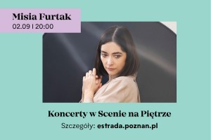 Zdjęcie artystki i informacje o miejscu i czasie koncertu.