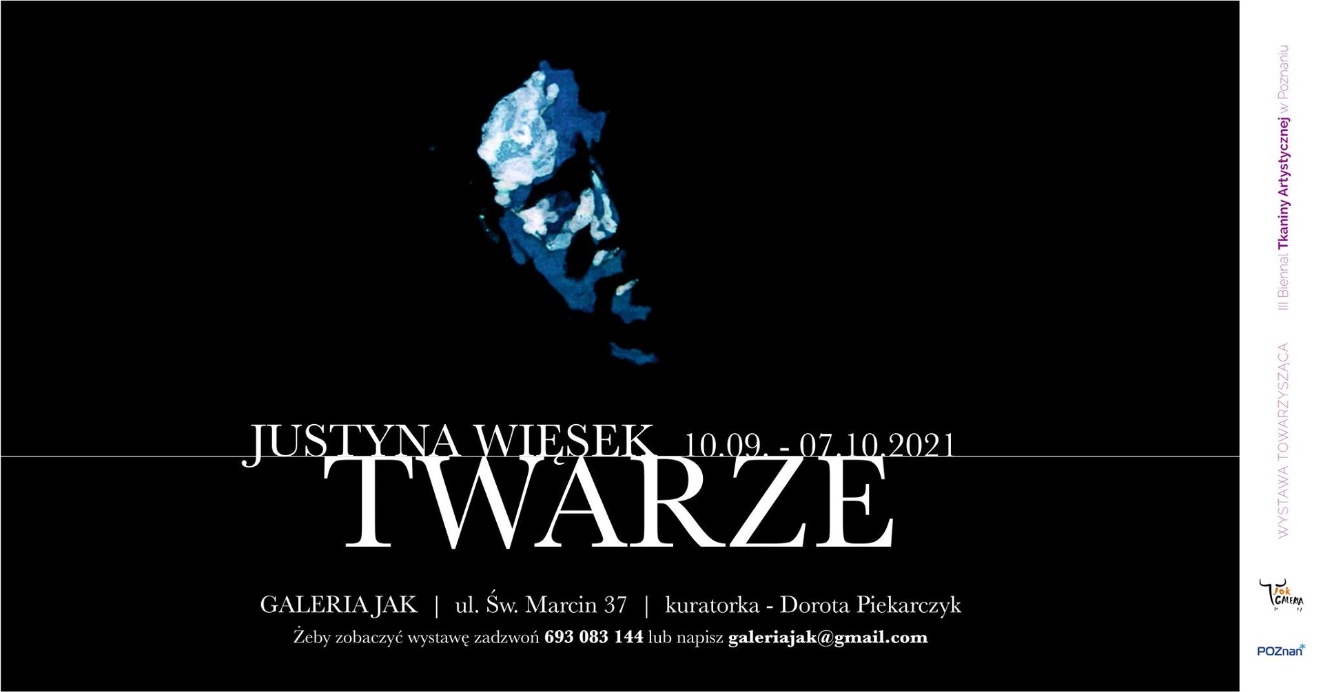 Jedna z prac artystki - twarz.