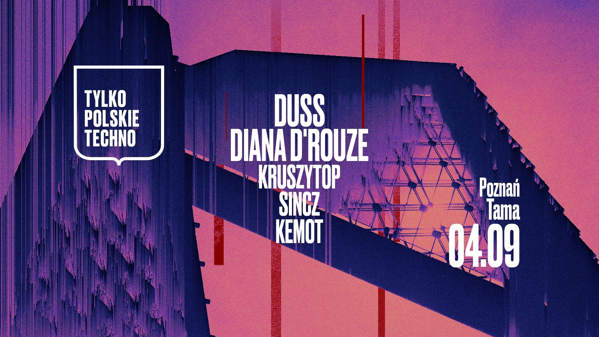 Zdjęcie fontanny na Placu Wolności i nazwy występujących DJi.