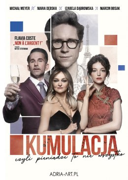 Zdjęcia aktorów występujących w spektaklu i nazwa wydarzenia.