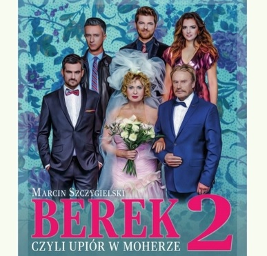 Zdjęcia aktorów występujących w spektaklu i nazwa wydarzenia.