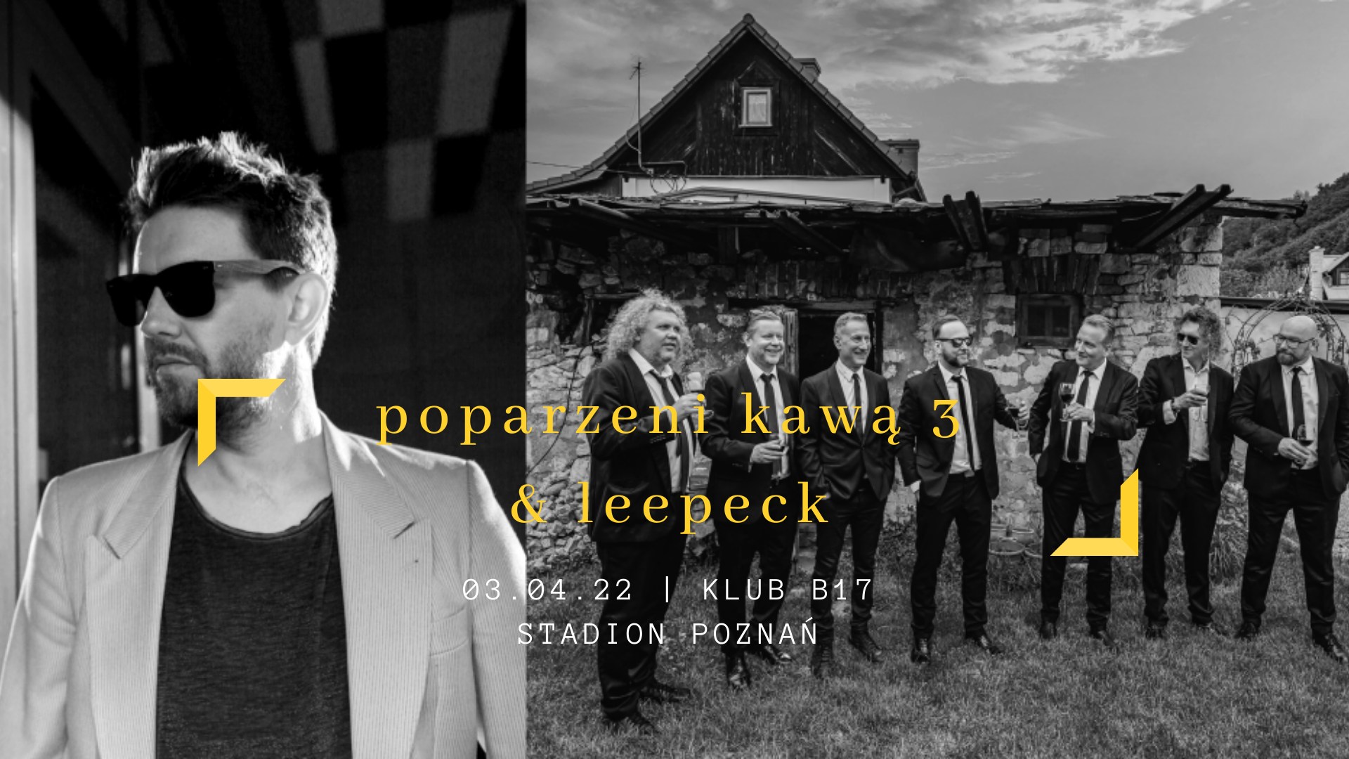 Zdjęcie zespołu i informacje o koncercie.