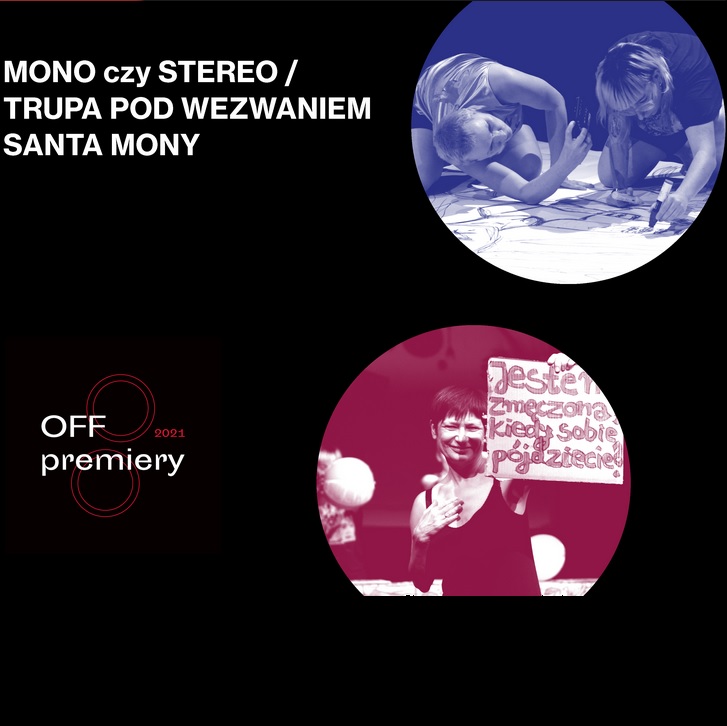 Na czarnym tle zdjęcia artystów i nazwa wydarzenia.