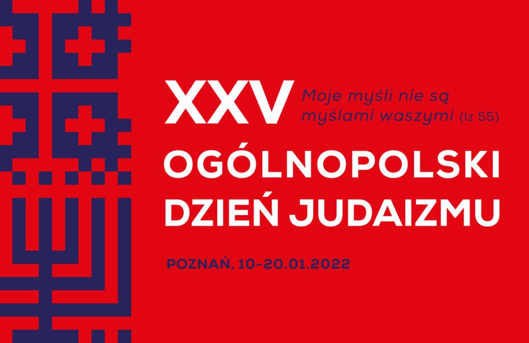 Czerwony baner z nazwą wydarzenia.