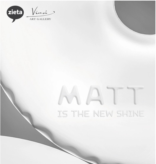 Zdjęcie jednej z prac artysty, a na nim tutył wystawy.