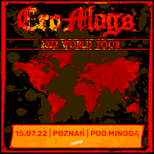 Baner z nazwą zespołu i nazwą trasy.