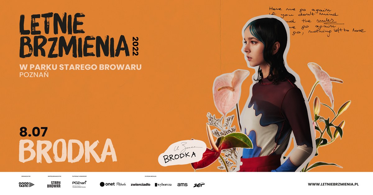 Zdjęcie artystki i nazwa wydarzenia.