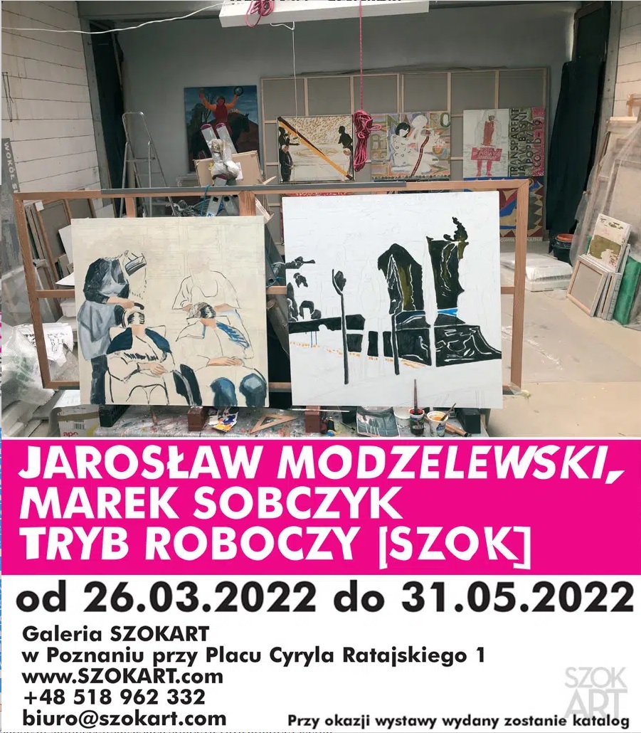 Baner z informacjami o wystawie.