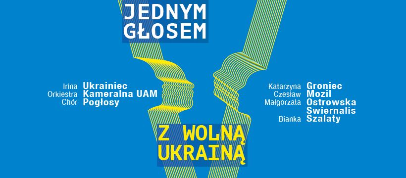 Niebieski baner z informacjami o wydarzeniu.
