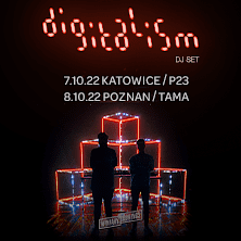 Baner ze zdjęciem czarnych postaci na tle ze świecących sześcianowych ram, nazwa wydarzenia.