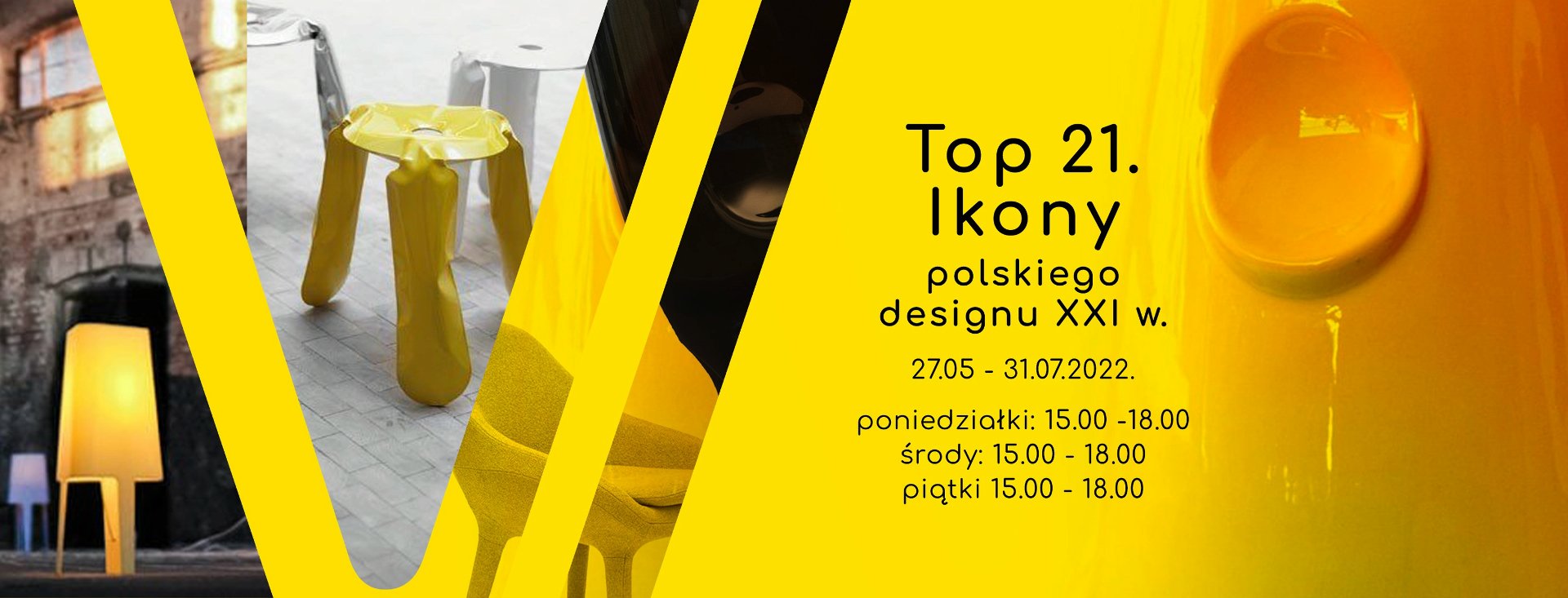 Baner z informacjami o wystawie.