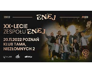 Baner promujący wydarzenie z nazwami zespołów i zdjęciem.