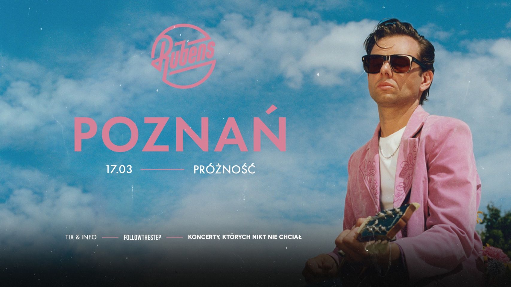 Zdjęcie artysty i nazwa wydarzenia.