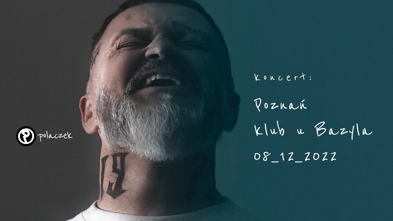 Zdjęcie artysty i nazwa wydarzenia.