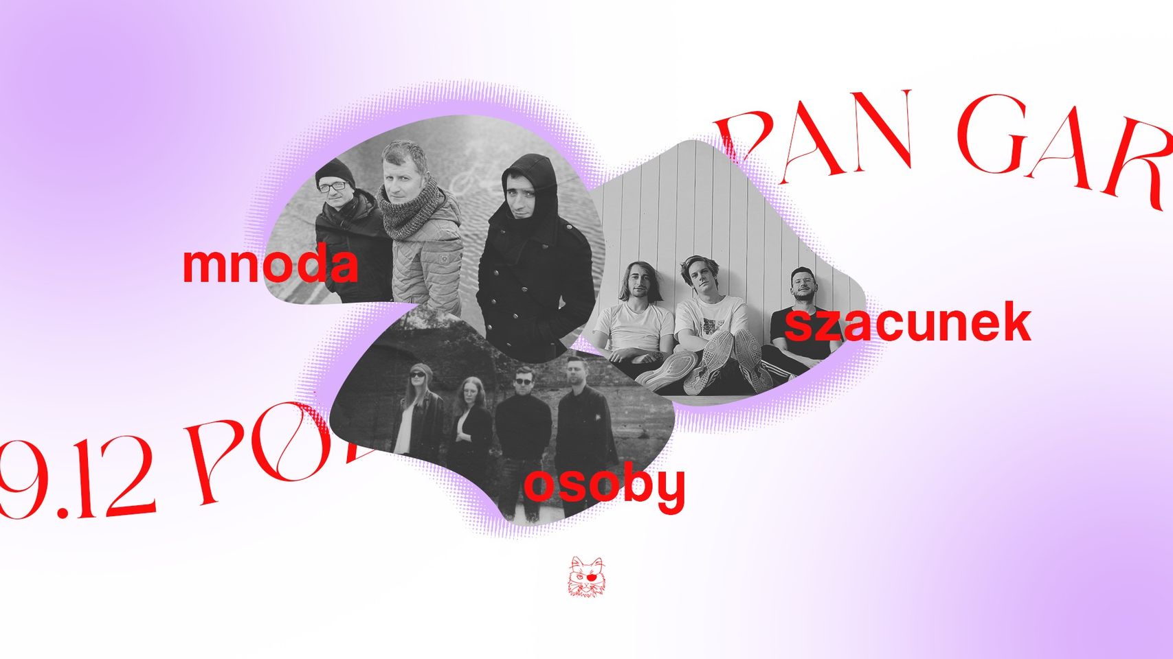 Baner promujący wydarzenie. Nazwa wydarzenia i zdjęcie artystów.